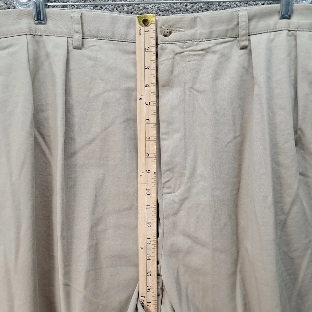 Polo Ralph Lauren Andrew Pant Mens 48B-30 Tan Pleated Cotton Chino Trousers 7635